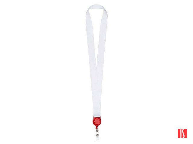 Купить Ланъярд 2,5 см с ретрактором, красный Ланъярд 2,5 см с ретрактором, красный