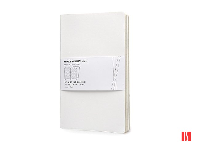 Записная книжка Moleskine Volant (в линейку, 2 шт.), Large (13х21см), белый