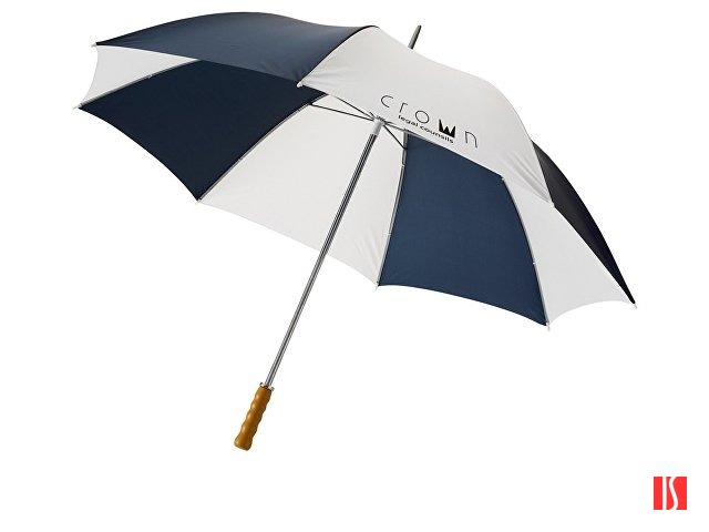 Зонт Karl 30" механический, темно-синий/белый