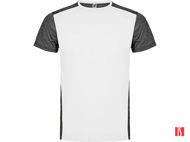 Спортивная футболка "Zolder" детская, белый/черный меланж