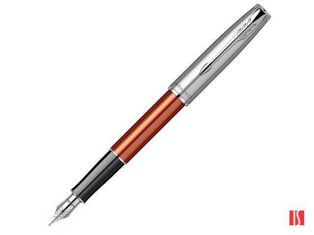 Перьевая ручка Parker Sonnet Essentials Orange SB Steel CT, перо: F, цвет чернил black, в подарочной упаковке.