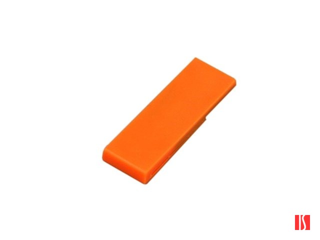 Флешка промо в виде скрепки, 32 Гб, оранжевый