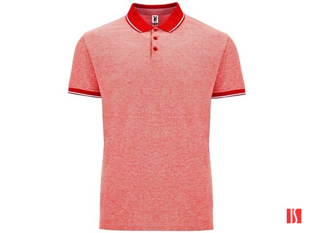 Рубашка поло "Bowie" мужская, меланжевый красный