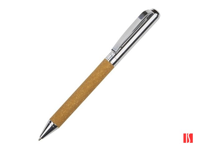 Шариковая ручка из переработанной стали и переработанной кожи "Venera", коричневая