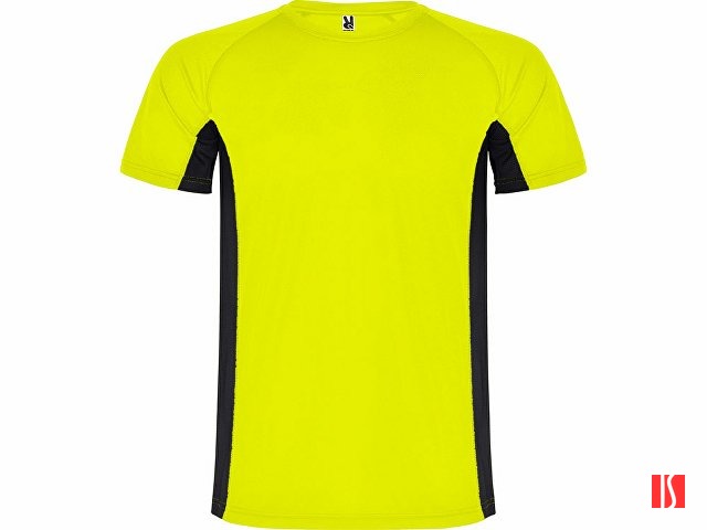 Спортивная футболка "Shanghai" мужская, неоновый желтый/черный