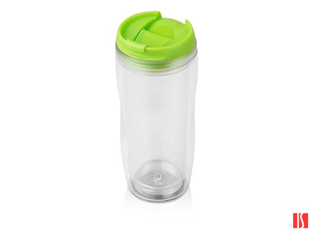 Термокружка «Mony» 400мл, под цифровую печать, прозрачный/зеленый