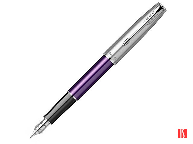 Перьевая ручка Parker Sonnet Essentials Violet SB Steel CT, перо: F, цвет чернил black, в подарочной упаковке.