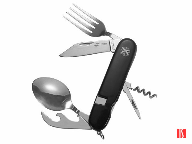 Нож перочинный Stinger, 109 мм, 8 функций, материал рукояти: АБС-пластик (чёрный)