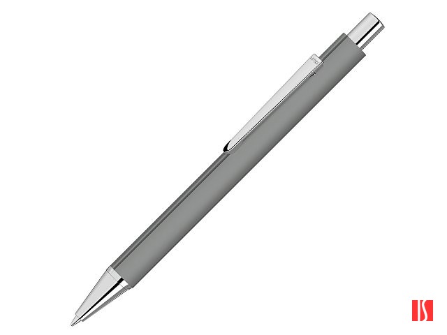 Ручка шариковая металлическая «Pyra» soft-touch с зеркальной гравировкой, серый