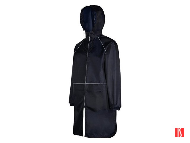 Дождевик "Sunshine" со светоотражающими кантами, темно-синий, размер  XS/S