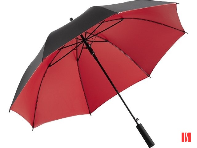 Зонт-трость 1159 Double face полуавтомат, черный/красный