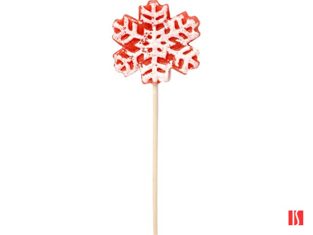 Карамель леденцовая на сахаре 3Д "Снежинка", 40г, красная