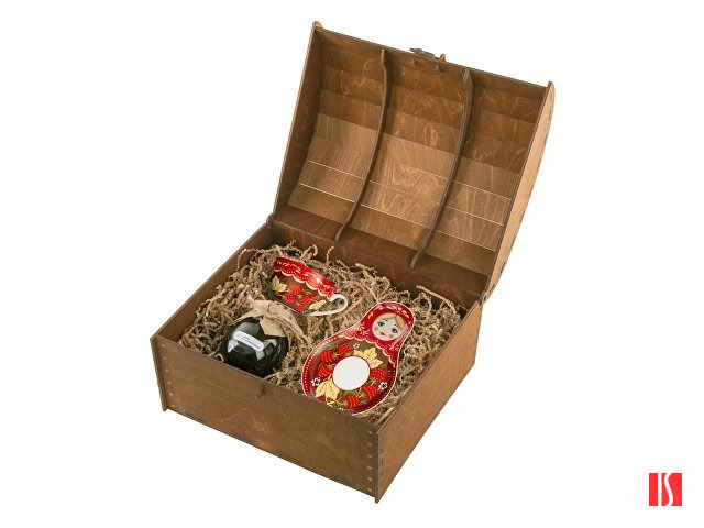 Подарочный набор: чайная пара, варенье из сосновых шишек