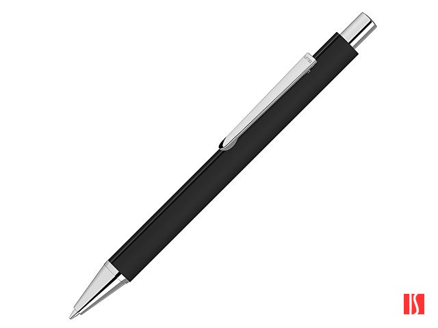 Ручка шариковая металлическая «Pyra» soft-touch с зеркальной гравировкой, черный