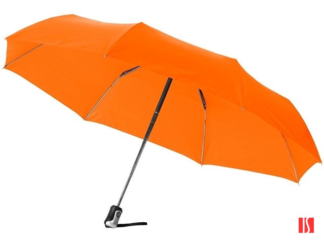 Зонт Alex трехсекционный автоматический 21,5", оранжевый