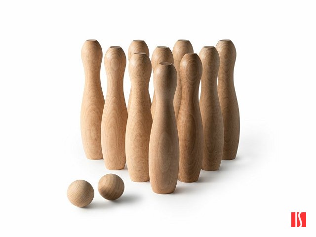 Набор для игры в боулинг VIZA, натуральный