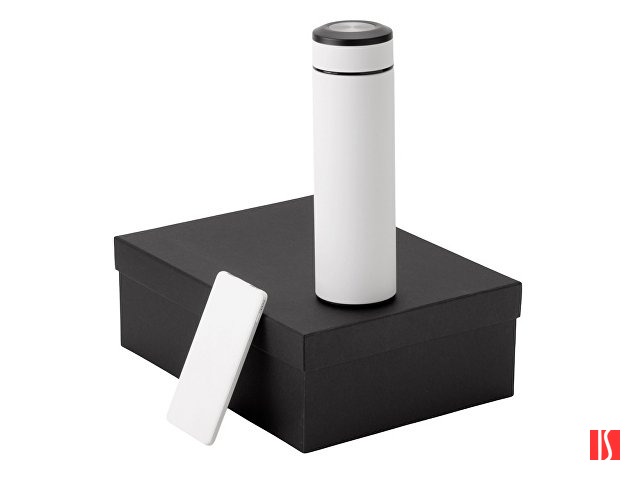 Подарочный набор с термосом и повербанком С1, белый