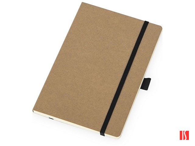 Блокнот "Sevilia Soft", гибкая обложка из крафта A5, 80 листов, крафтовый/черный