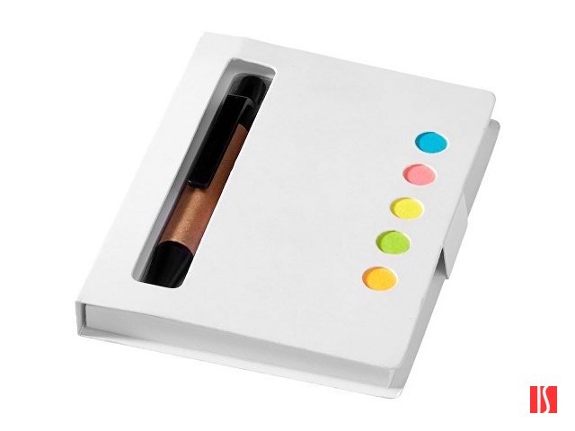 Купить Набор стикеров "Expose" с ручкой и блокнотом А7, белый Набор стикеров "Expose" с ручкой и блокнотом А7, белый