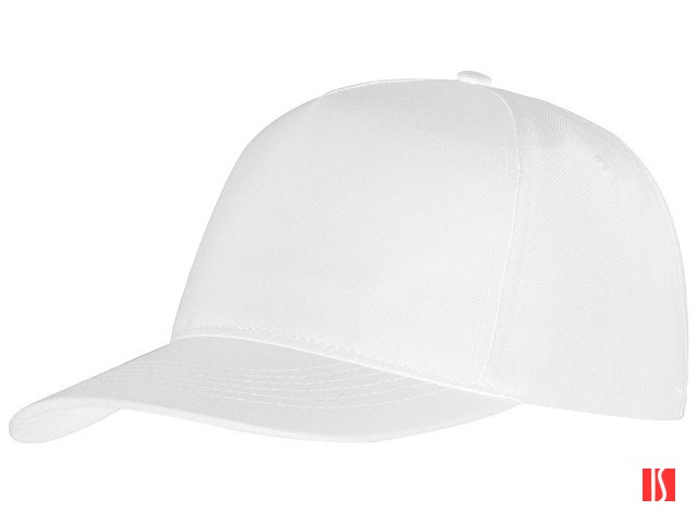 Бейсболка "Poly" 5-ти панельная 120 гр, белый