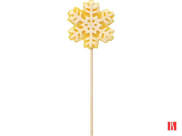 Карамель леденцовая на сахаре 3Д "Снежинка", 40г, желтая