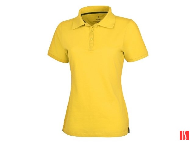 Calgary женская футболка-поло с коротким рукавом, желтый