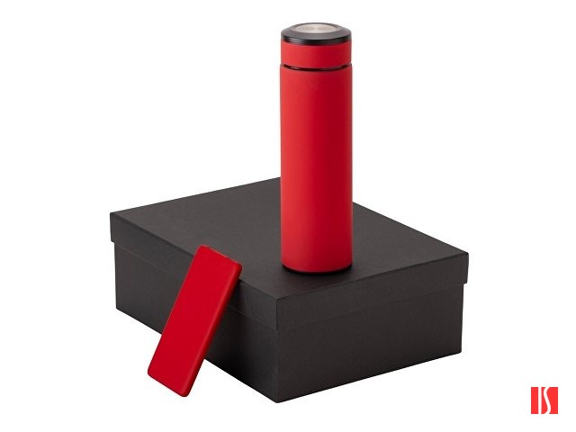 Подарочный набор с термосом и повербанком С1, красный