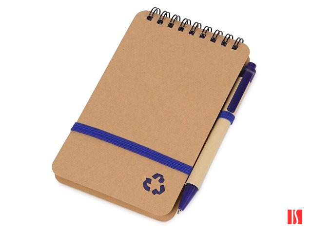 Набор канцелярский с блокнотом и ручкой "Masai", 70 л. нелинованных, синий