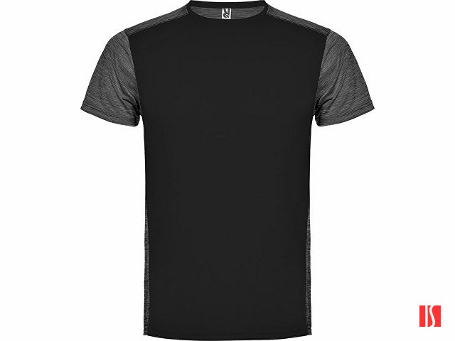 Спортивная футболка "Zolder" детская, черный/черный меланж