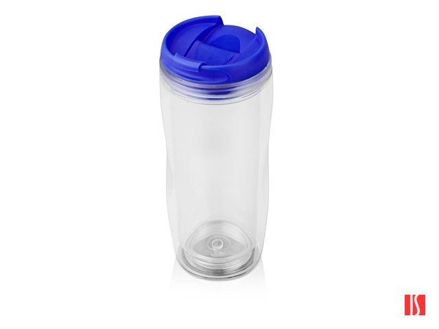 Термокружка «Mony» 400мл, под цифровую печать, прозрачный/синий