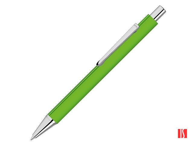 Ручка шариковая металлическая «Pyra» soft-touch с зеркальной гравировкой, зеленое яблоко