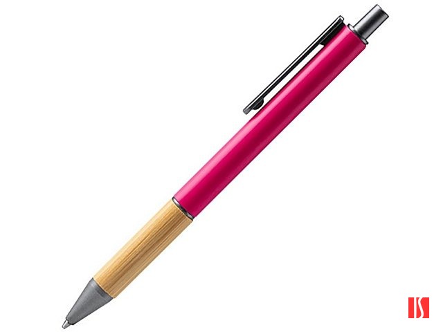 Ручка шариковая PENTA металлическая с бамбуковой вставкой, розовый