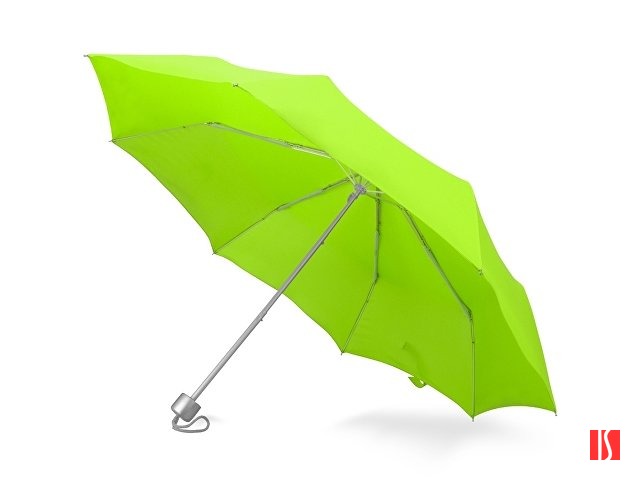 Зонт складной "Tempe", механический, 3 сложения, с чехлом, зеленое яблоко