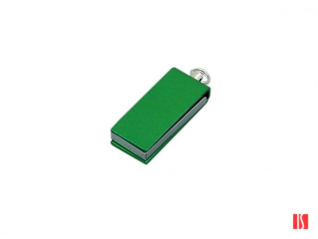 Флешка с мини чипом, минимальный размер, цветной  корпус, 32 Гб, зеленый