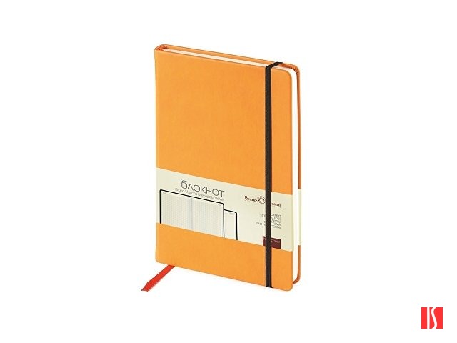 Блокнот А5 «Megapolis Velvet» на резинке, оранжевый