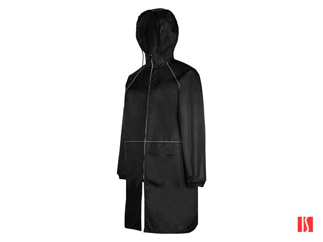 Дождевик "Sunshine" со светоотражающими кантами, черный, размер  XS/S