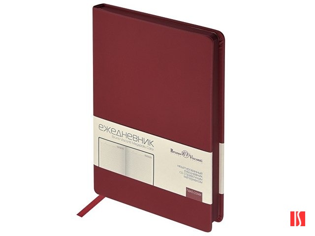 Ежедневник А5 "Megapolis Color" soft-touch, бордовый