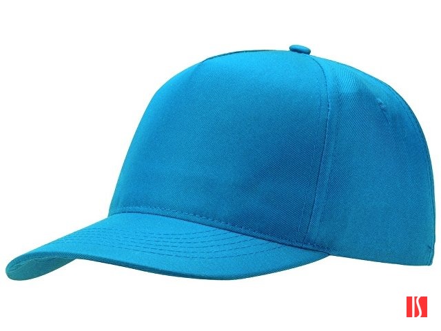 Бейсболка "Poly" 5-ти панельная 120 гр, голубой