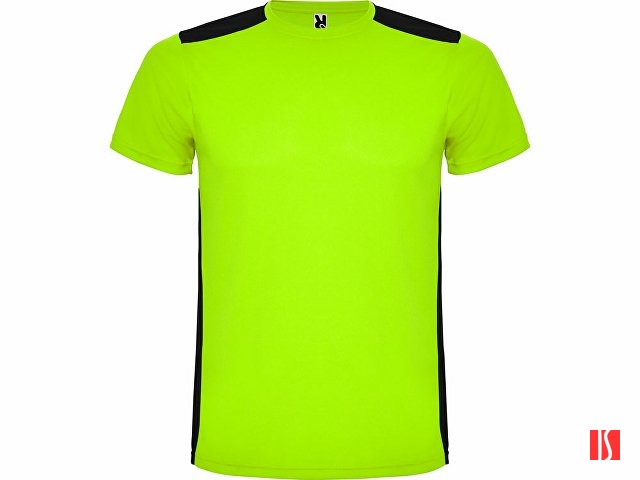 Спортивная футболка "Detroit" детская, лаймовый пунш/черный