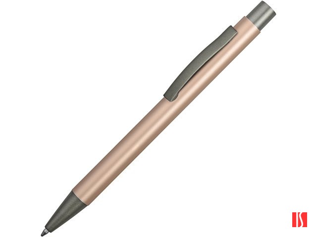 Ручка металлическая soft touch шариковая «Tender», розовое золото/серый