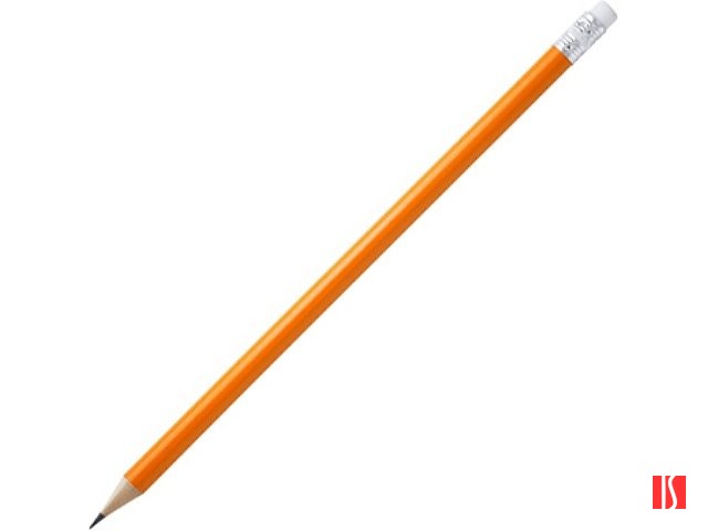 Карандаш деревянный COUVET с ластиком, апельсин