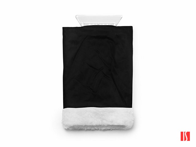 Скребок для льда NISEK с рукавицей из полиэстера, черный