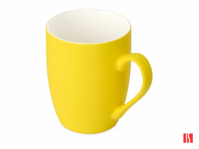 Кружка с покрытием soft-touch “Tulip Gum”, желтый (108C) (P)