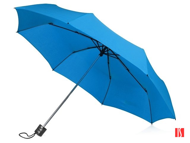 Зонт складной "Columbus", механический, 3 сложения, с чехлом, голубой