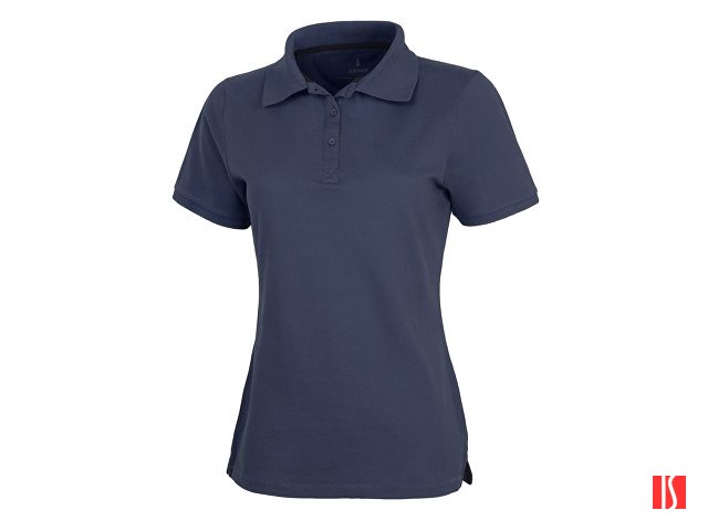 Calgary женская футболка-поло с коротким рукавом, темно-синий