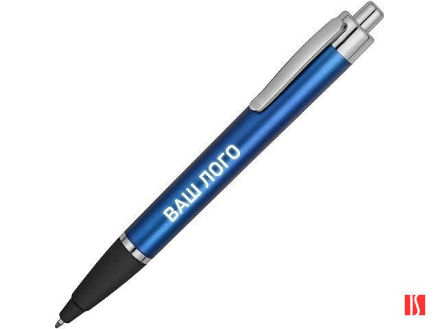 Ручка пластиковая шариковая «Glow», синий/серебристый/черный (Р)