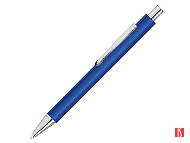 Ручка шариковая металлическая «Pyra» soft-touch с зеркальной гравировкой, синий