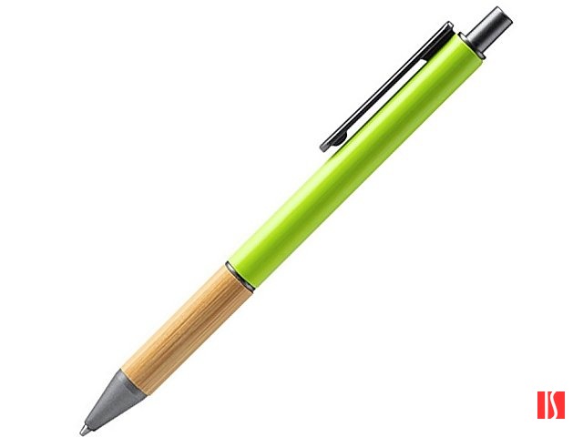 Ручка шариковая PENTA металлическая с бамбуковой вставкой, папоротниковый