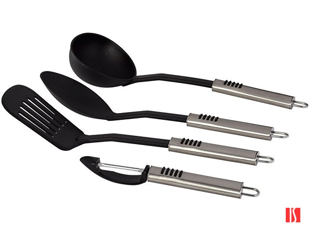 Набор кухонных предметов со стальными ручками «Paul Bocuse» из 4 предметов, черный