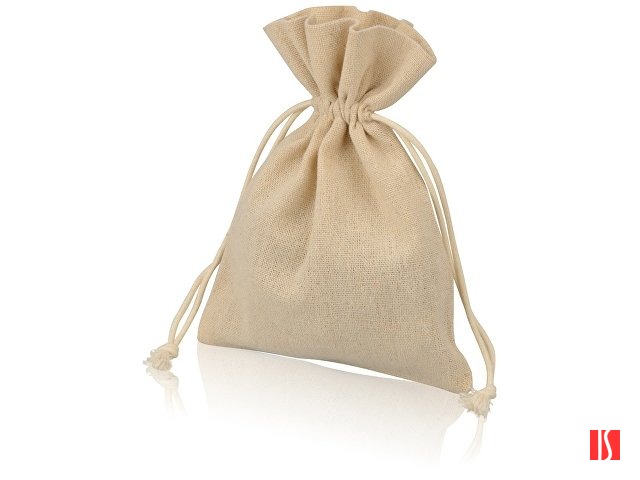 Мешочек подарочный, лен, средний, натуральный